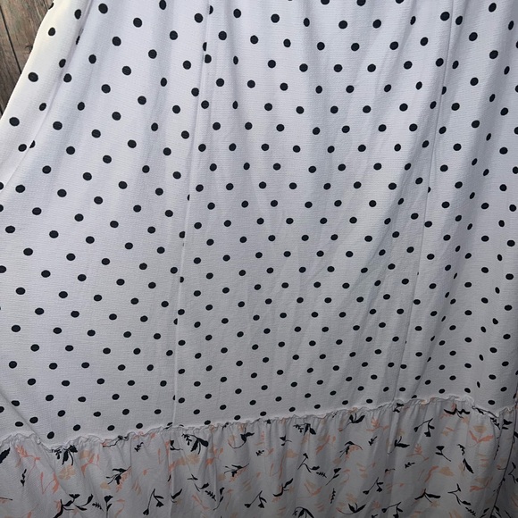 Cato Plus Size spring floral and polka dot floor length skirt, size 22/24W - Picture 4 of 8